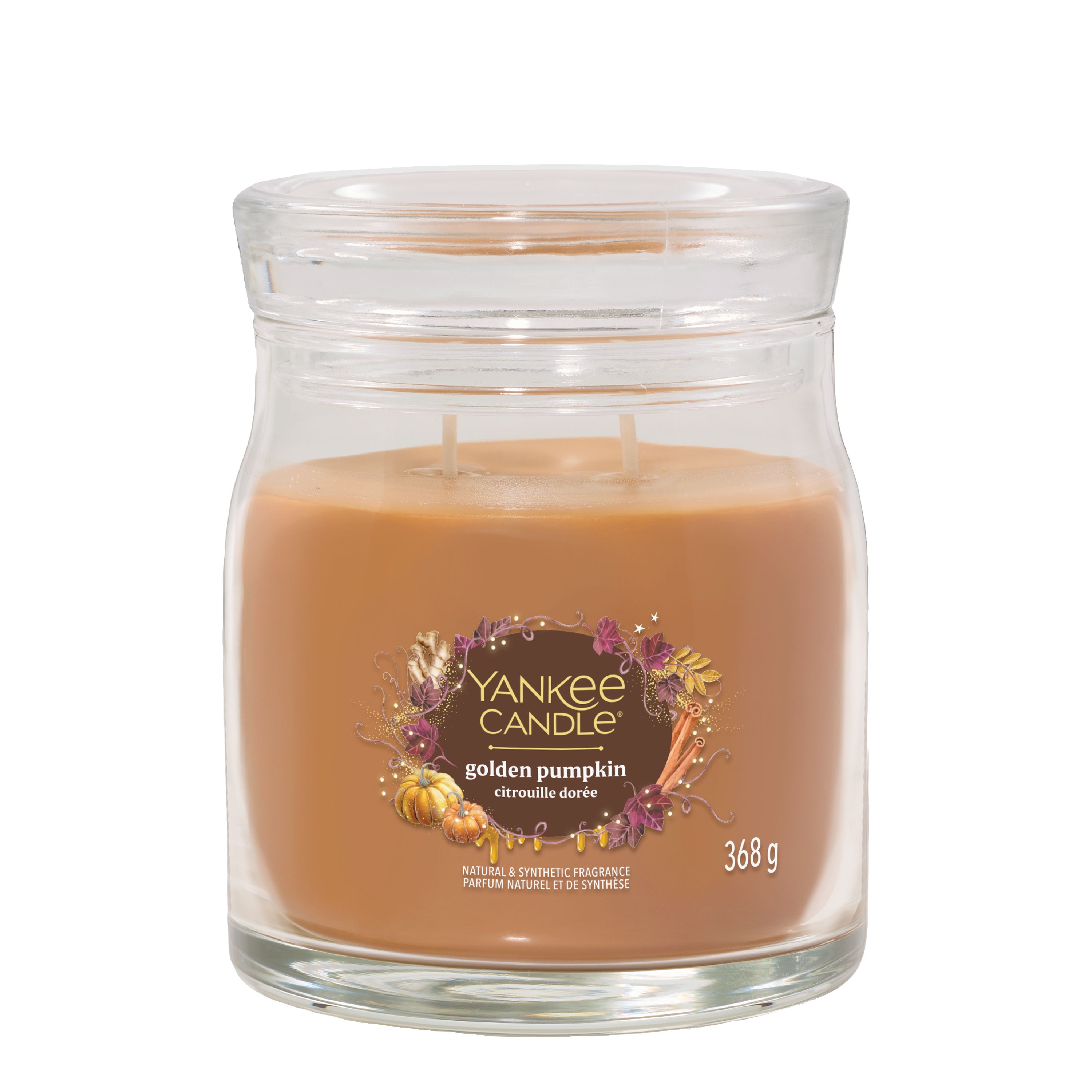 Yankee Candle mittleres Glas Golden Pumpkin - Duftkerze