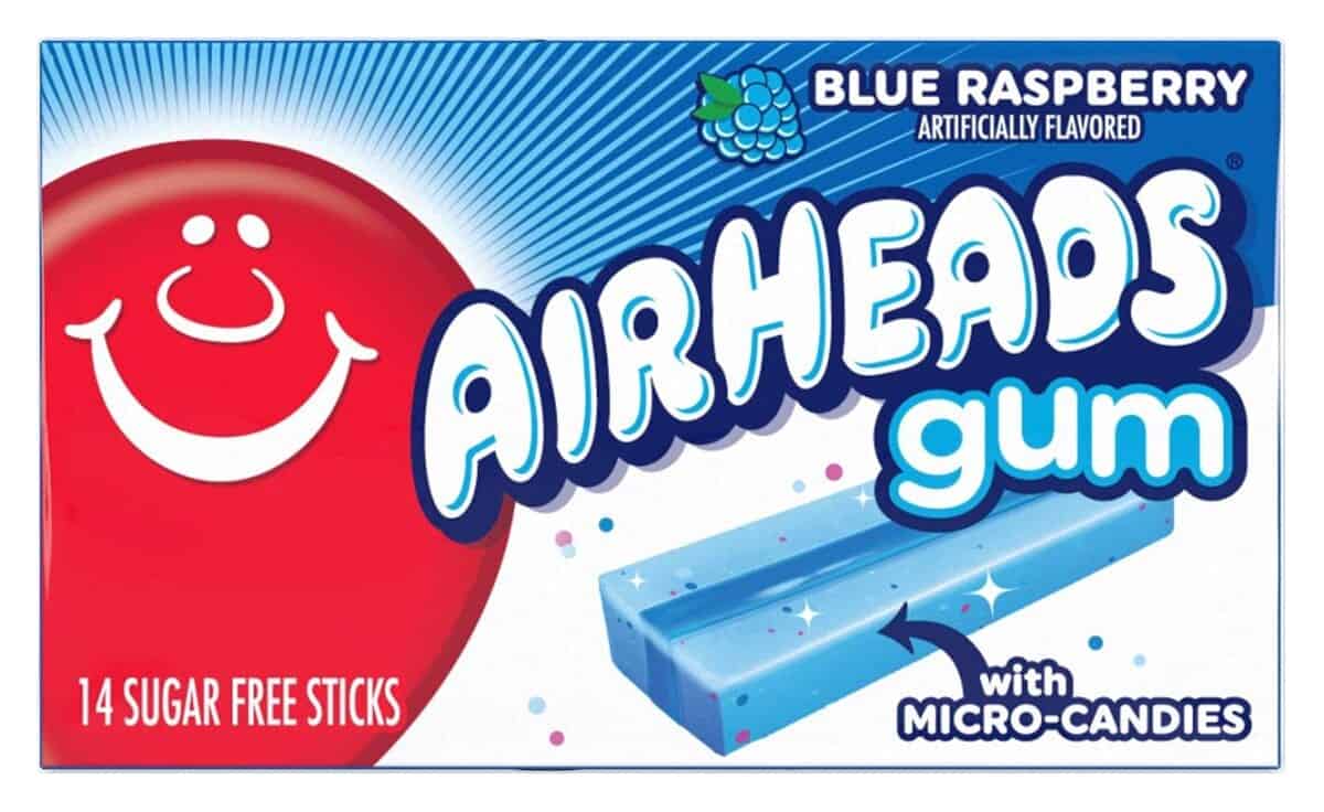 importshop24 Airheads Gum Blue Raspberry - Kaugummi