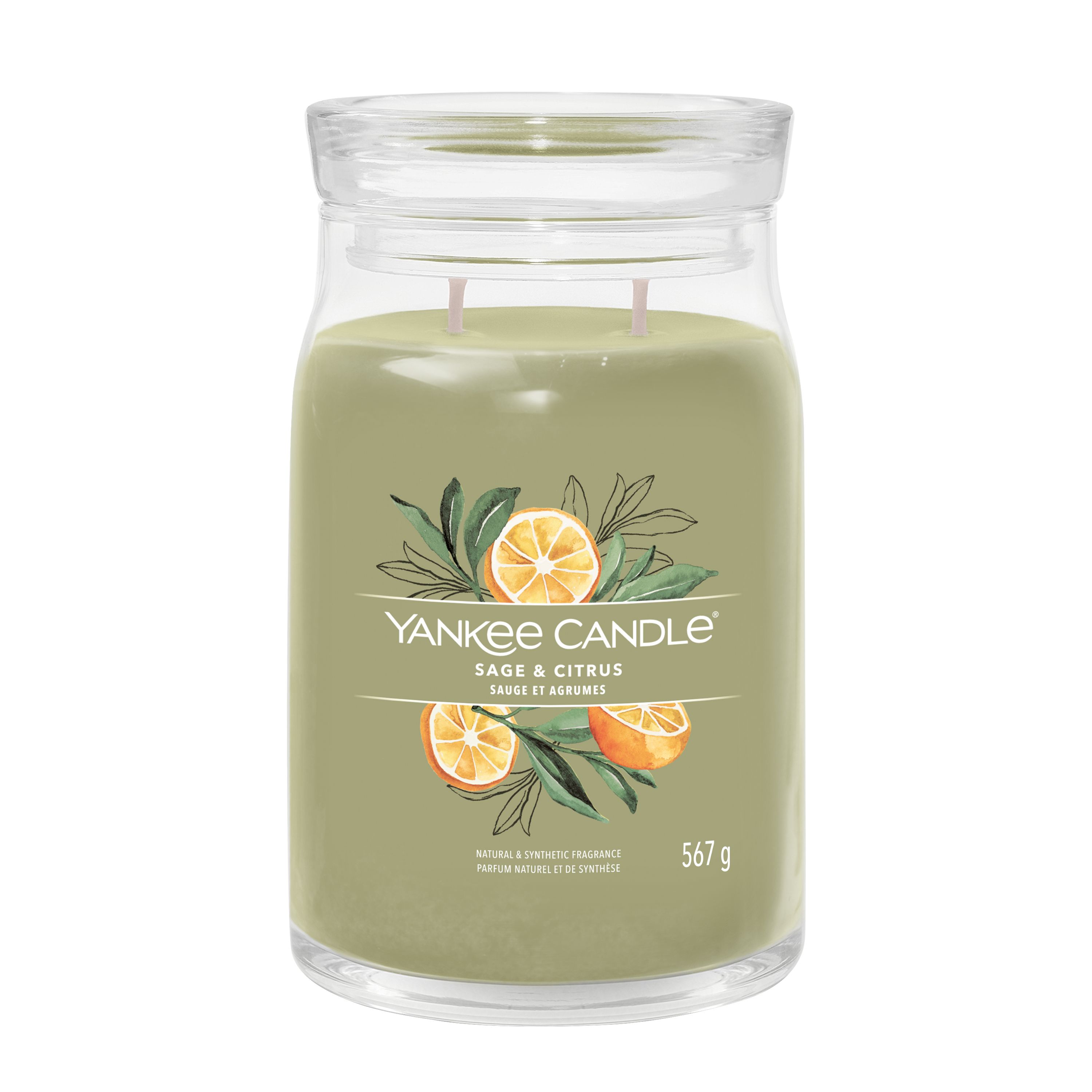 Yankee Candle großes Glas Sage & Citrus - Duftkerze