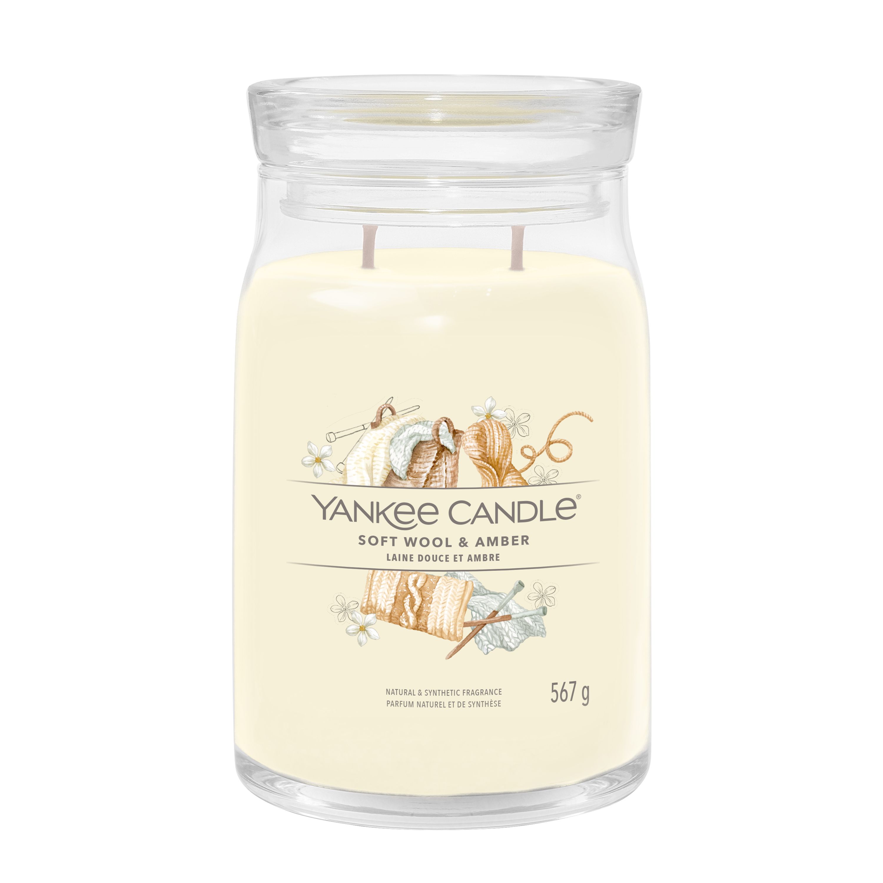 Yankee Candle großes Glas Soft Wool Amber - Duftkerze Yankee Candle großes Glas Soft Wool Amber - Duftkerze