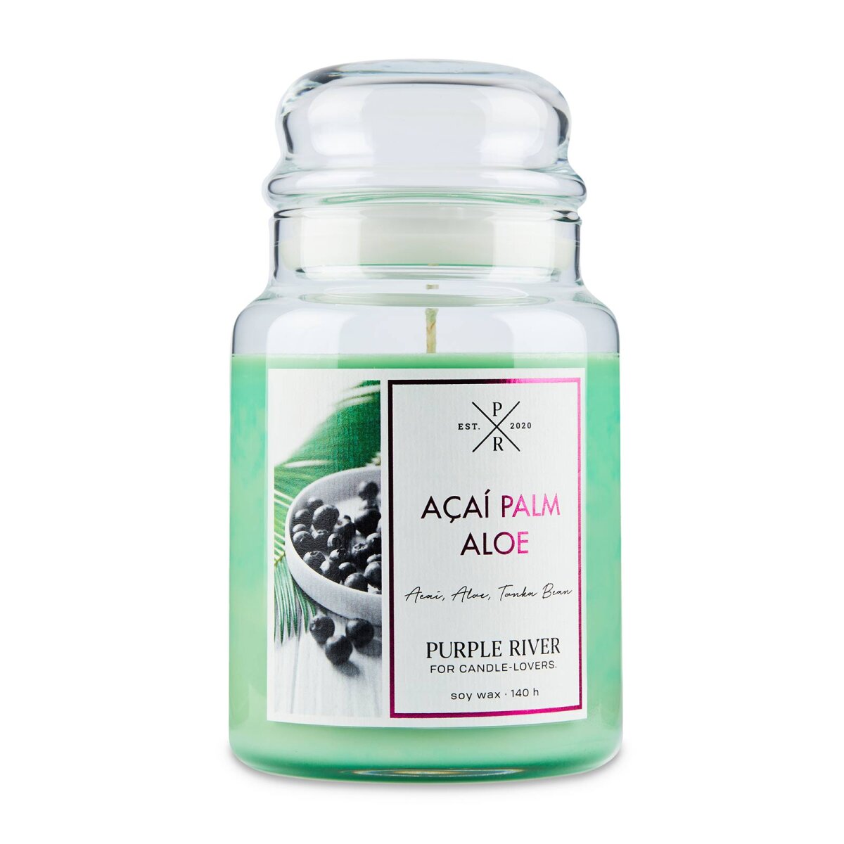 Purple River Candle großes Glas Acai Palm Aloe - Duftkerze Purple River Candle großes Glas Acai Palm Aloe - Duftkerze