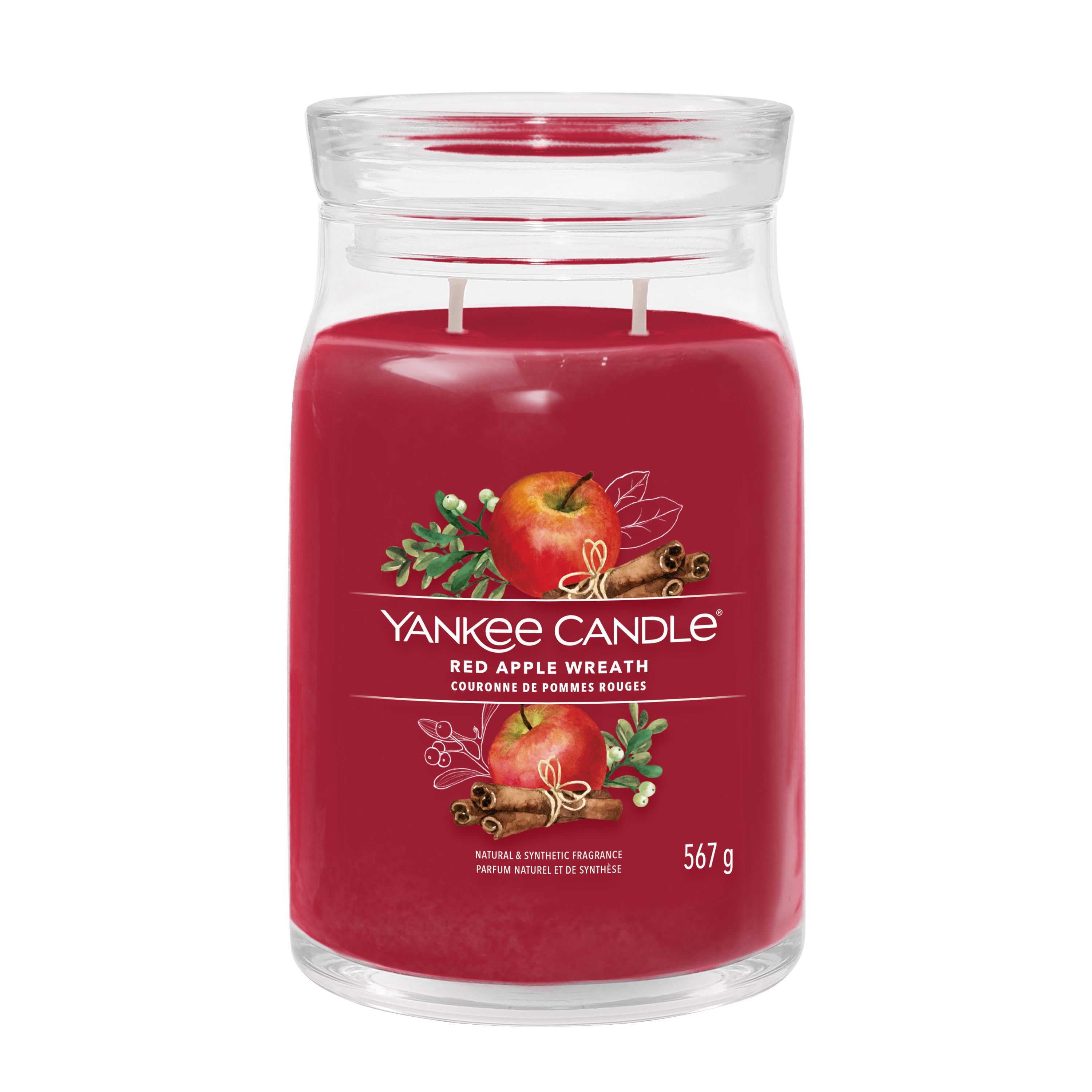 Yankee Candle großes Glas Red Apple Wreath - Duftkerze
