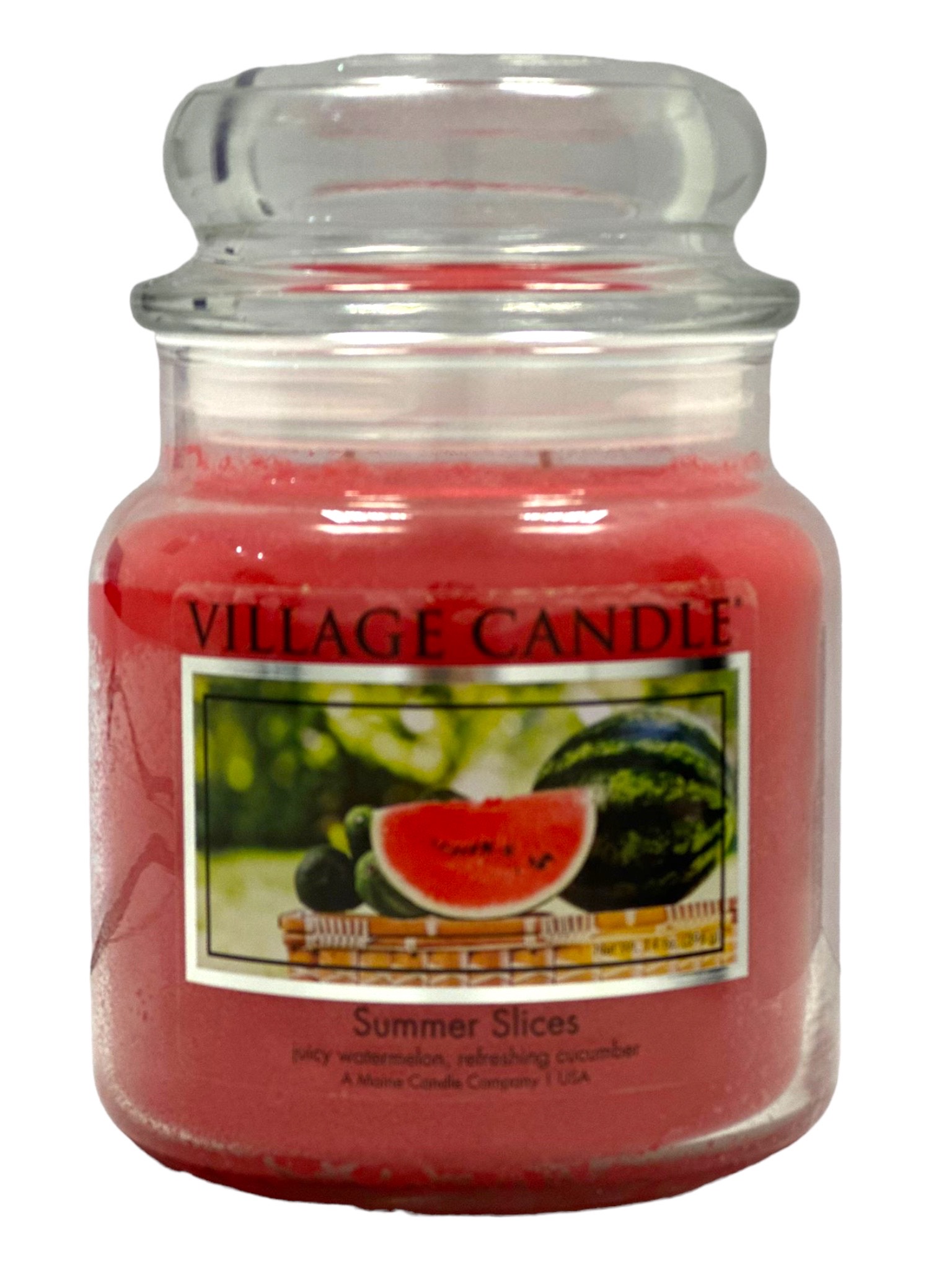 importshop24 Village Candle mittleres Glas Summer Slices  Duftkerze
