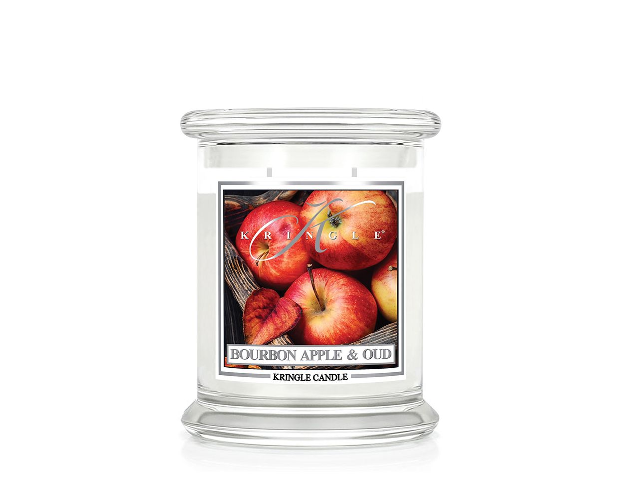 importshop24 KRINGLE mittleres Glas Bourbon Apple Oud - Duftkerze