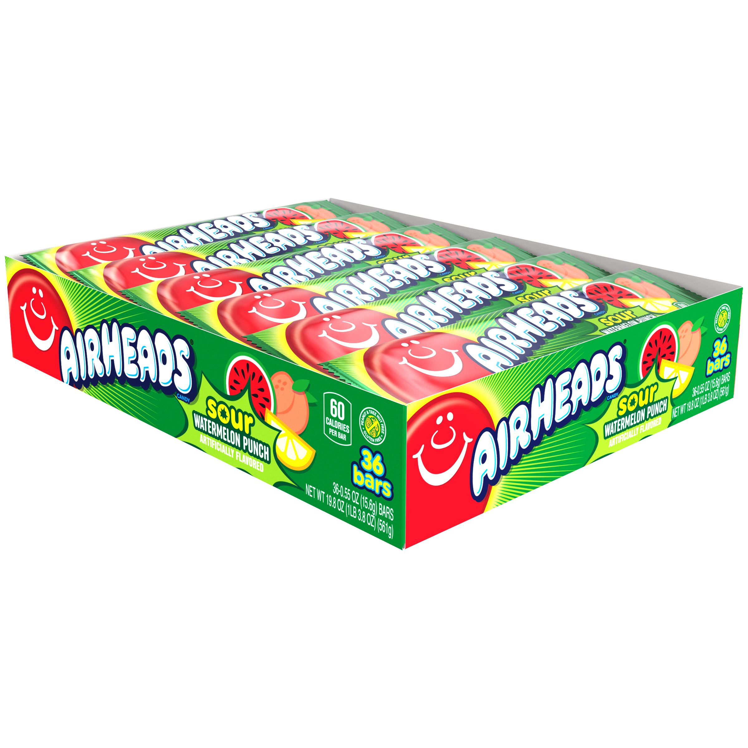Airheads Sour Watermelon Punch - Kaustreifen Airheads Sour Watermelon Punch - Kaustreifen