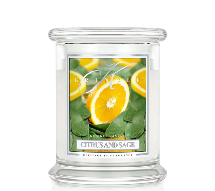 KRINGLE mittleres Glas Citrus and Sage - Duftkerze