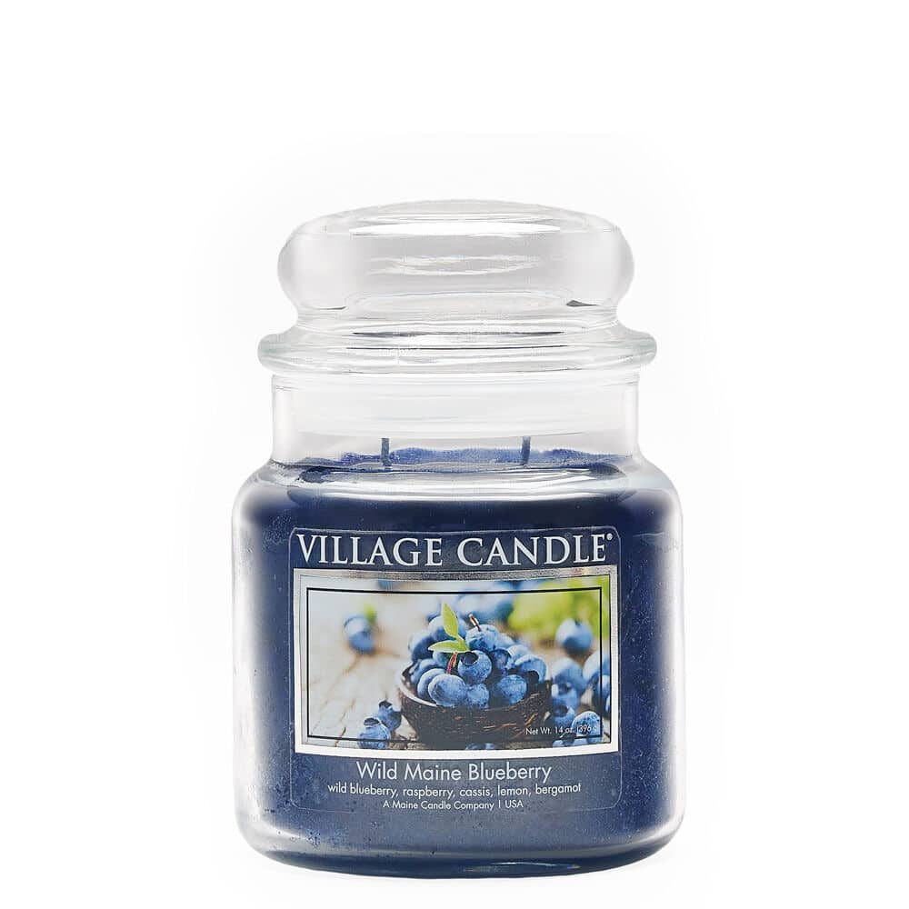 importshop24 Village Candle mittleres Glas Wild Maine Blueberry  Duftkerze