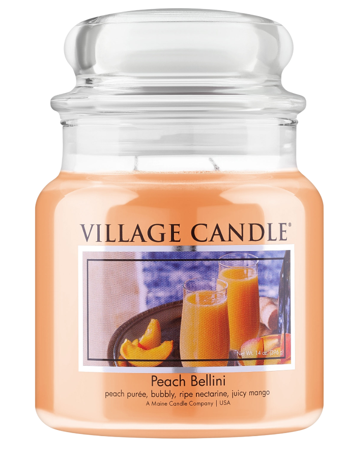 Village Candle mittleres Glas Peach Bellini - Duftkerze Village Candle mittleres Glas Peach Bellini - Duftkerze