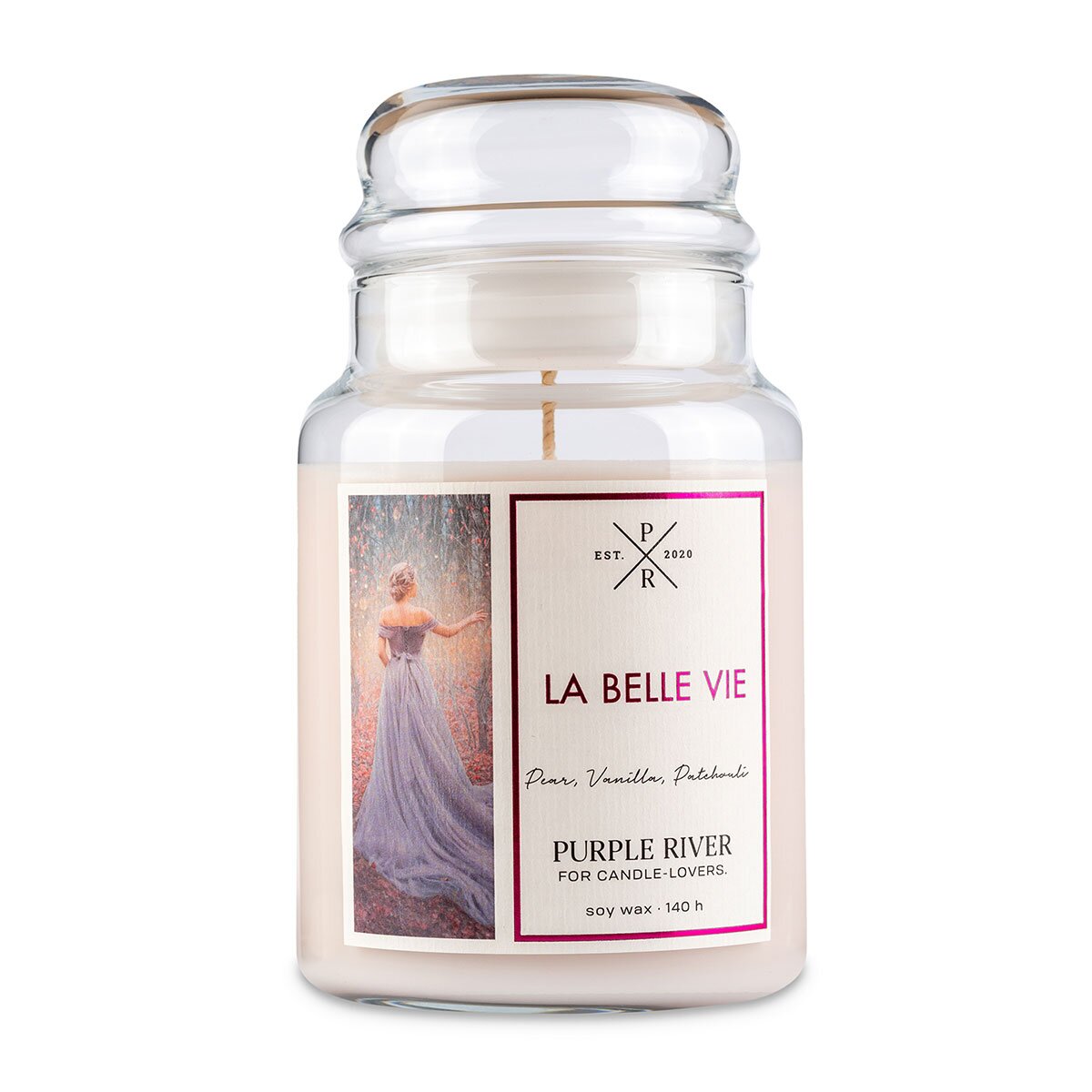 Purple River Candle großes Glas La Belle Vie - Duftkerze