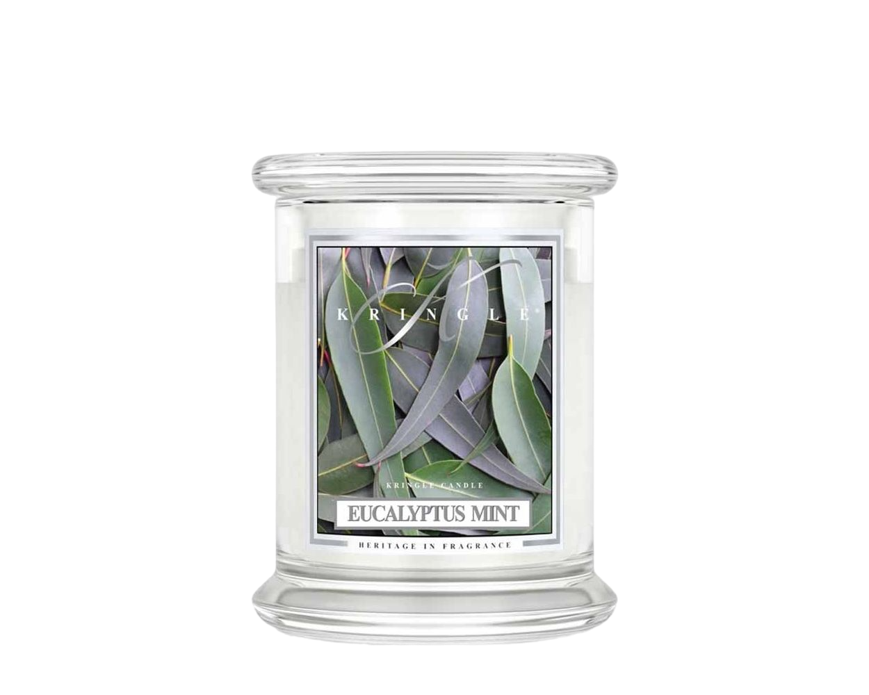 importshop24 KRINGLE mittleres Glas Eucalyptus Mint - Duftkerze