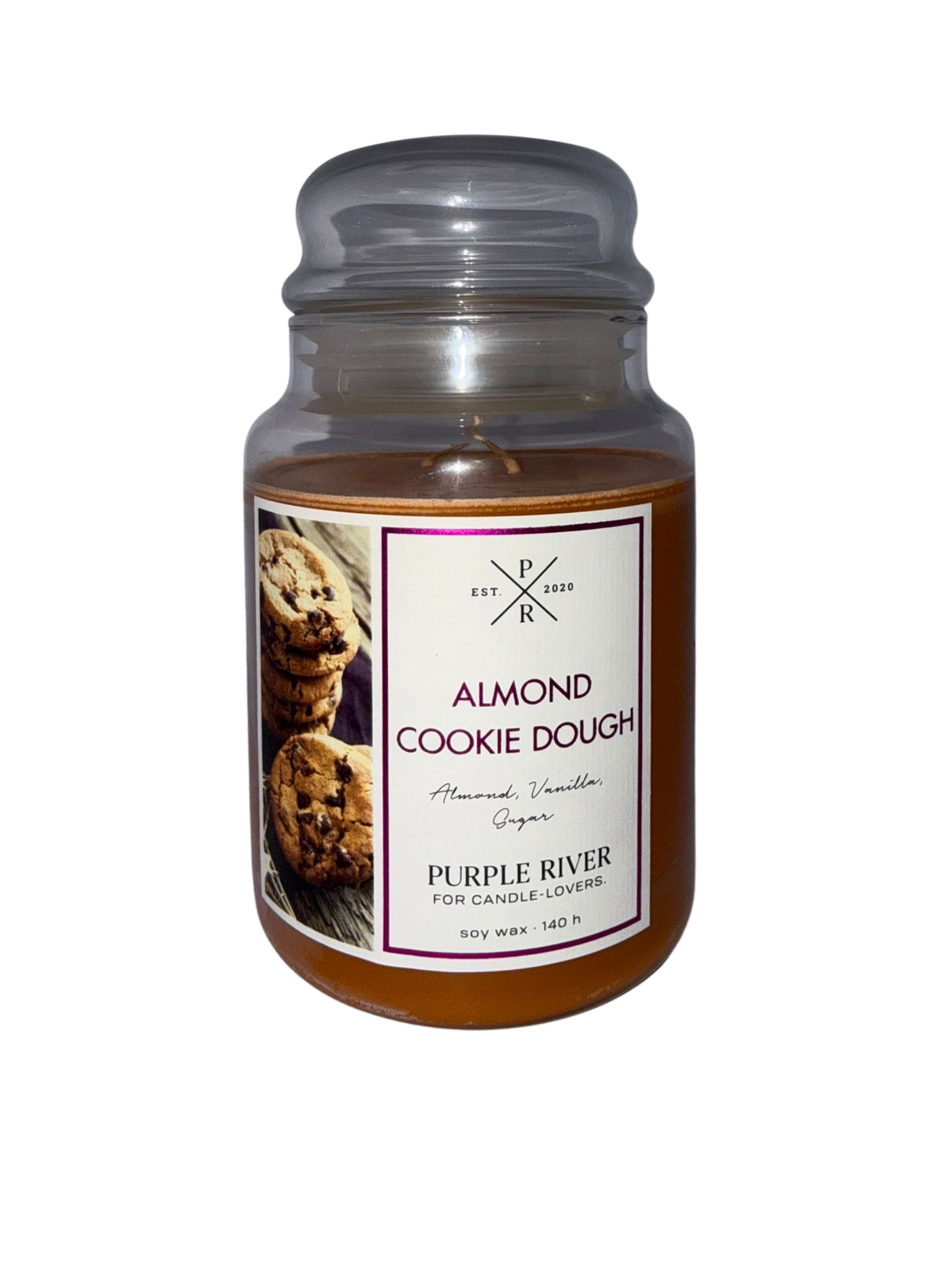 Purple River Candle großes Glas Almod Cookie Dough - Duftkerze