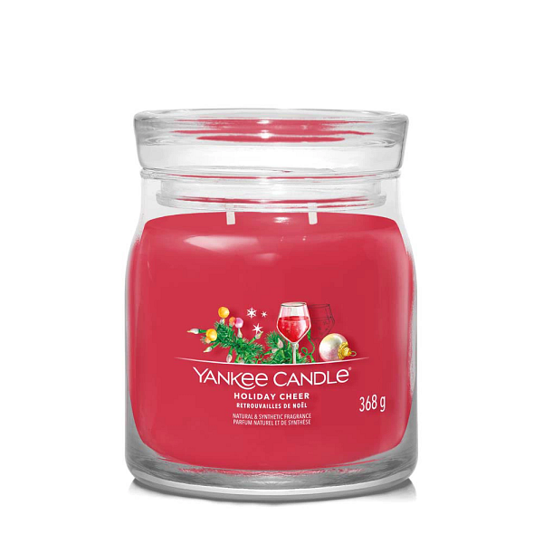 Yankee Candle mittleres Glas Holiday Cheer - Duftkerze