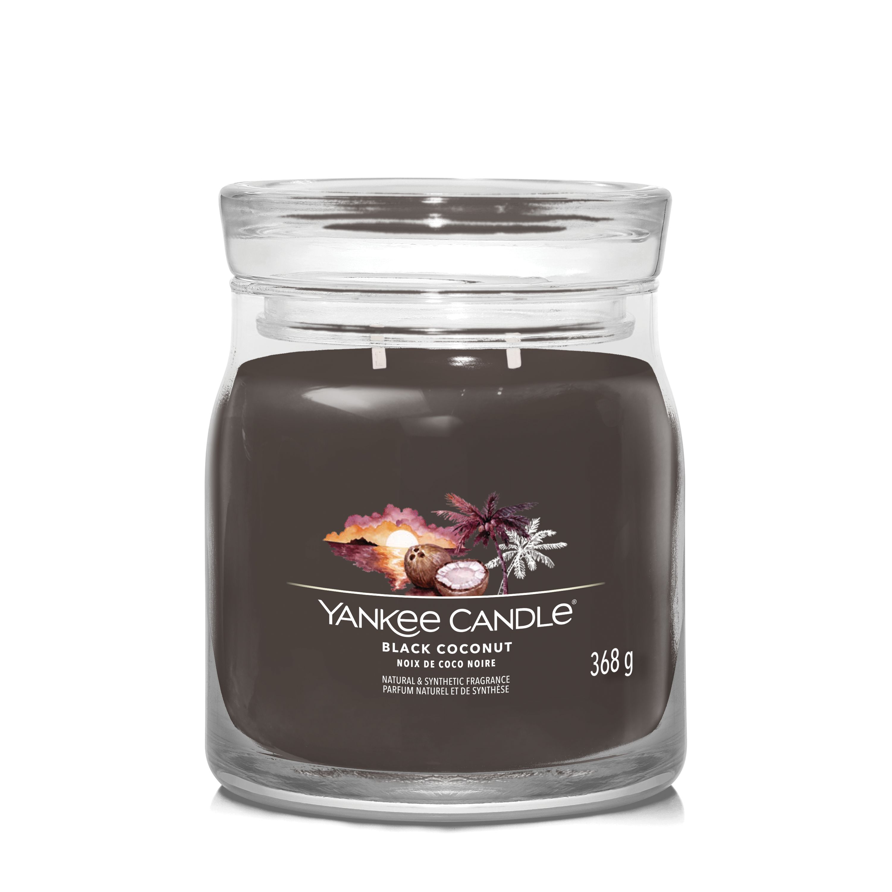 Yankee Candle mittleres Glas Black Coconut - Duftkerze Yankee Candle mittleres Glas Black Coconut - Duftkerze