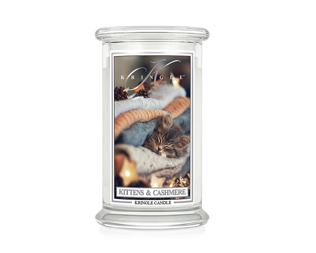 importshop24 KRINGLE großes Glas Kittens Cashmere Duftkerze