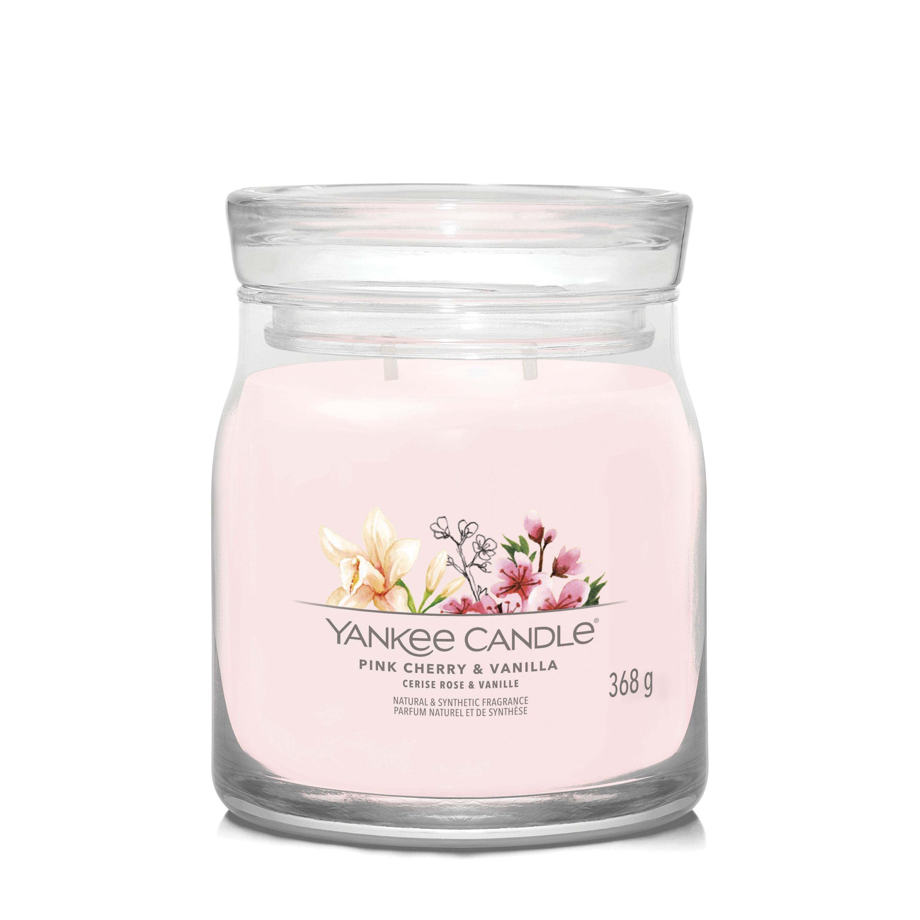 Yankee Candle mittleres Glas Pink Cherry Vanilla - Duftkerze