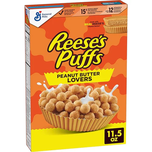 GM Reeses Puffs Peanutbutter Lovers - Frühstücksflocken