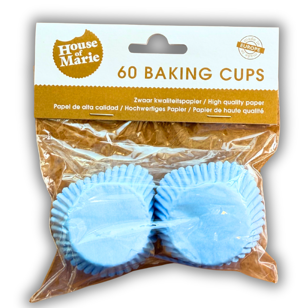 House of Marie Mini Baking cups Sky Blue 60 Stück