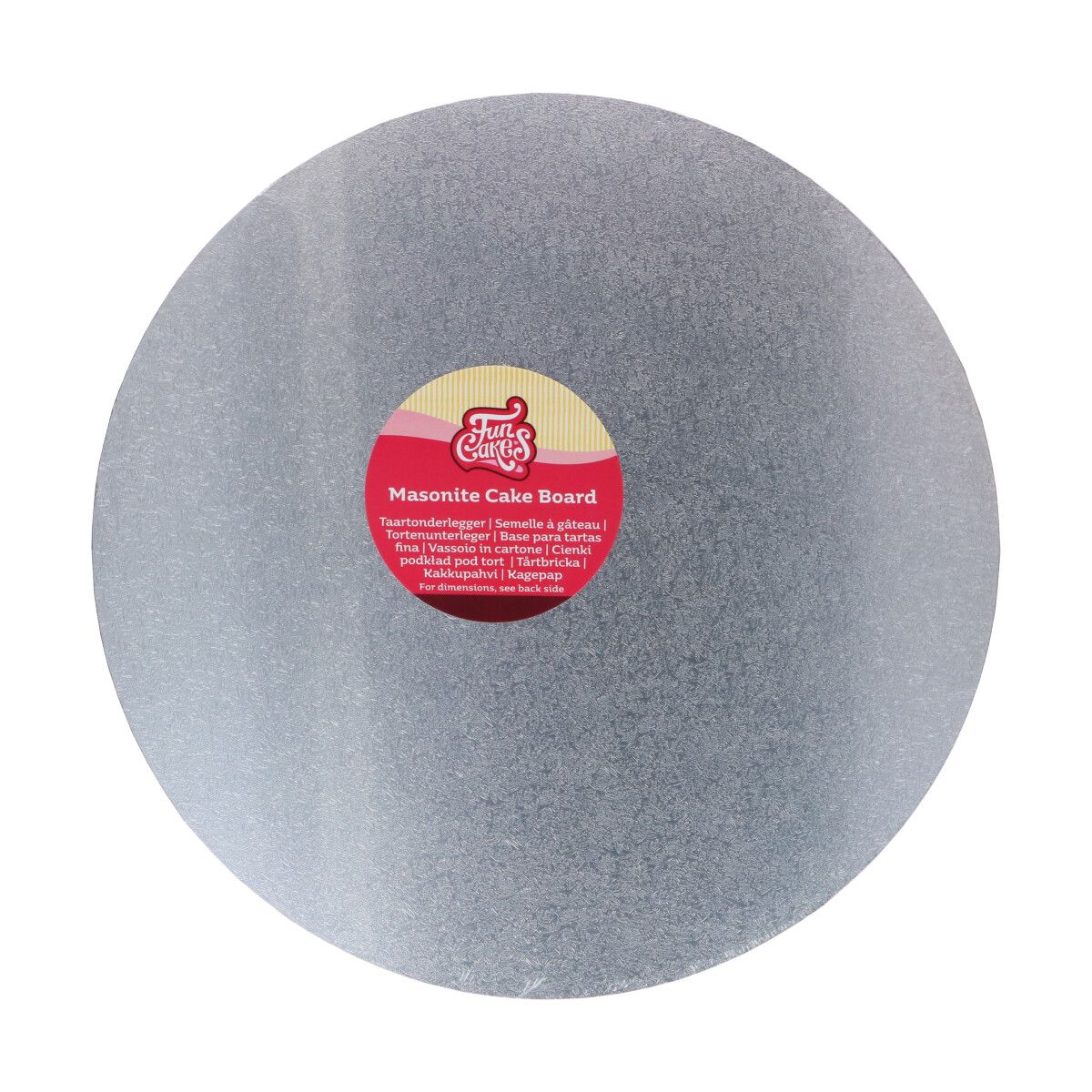 Fun Cakes Masonite Silver 35 cm - Tortenunterlage Fun Cakes Masonite Silver 35 cm - Tortenunterlage