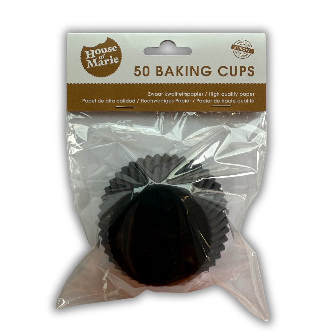 House of Marie Baking cups Black 50 Stück