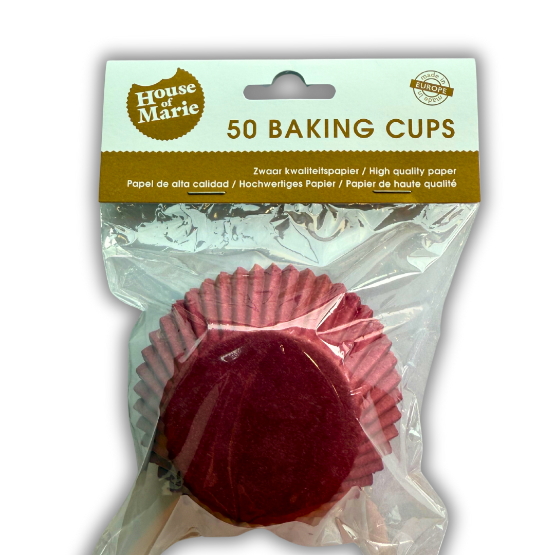 House of Marie Baking cups Weinrot 50 Stück