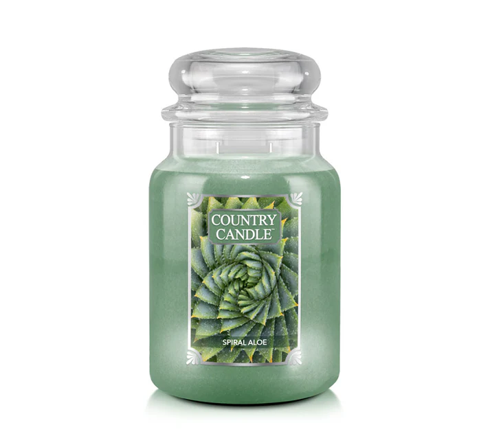 Country Candle großes Glas Spiral Aloe - Duftkerze