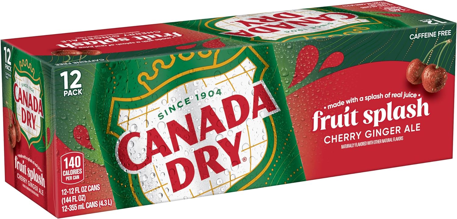 importshop24 Canada Dry Fruit Splash Cherry Ginger Ale Erfrischungsgetränk