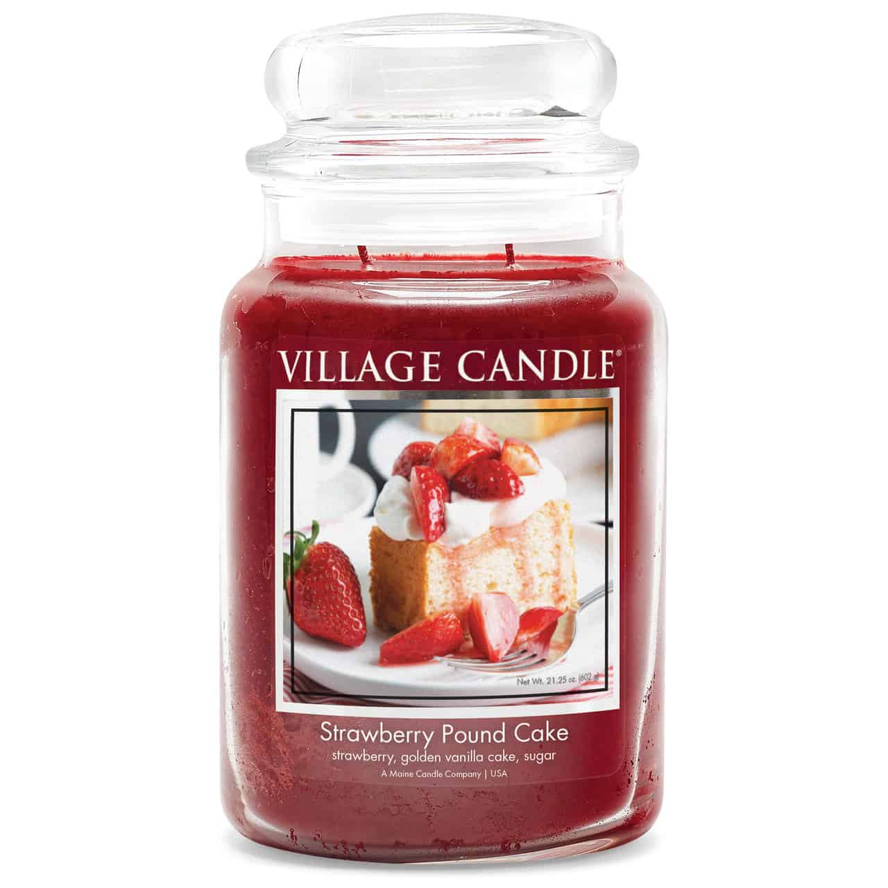importshop24 Village Candle großes Glas Strawberry Pound Cake Duftkerze importshop24 Village Candle großes Glas Strawberry Pound Cake Duftkerze