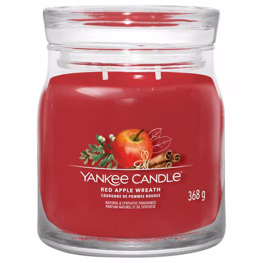 Yankee Candle mittleres Glas Red Apple Wreath - Duftkerze Yankee Candle mittleres Glas Red Apple Wreath - Duftkerze