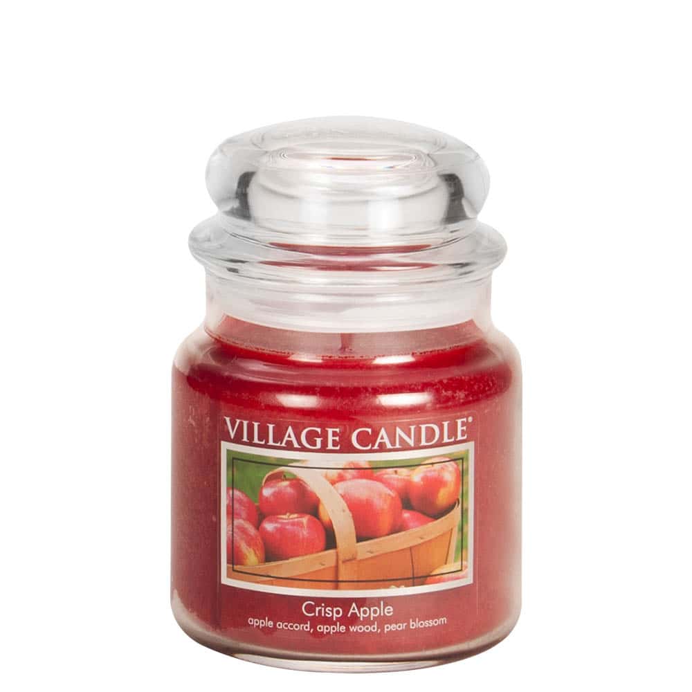 importshop24 Village Candle mittleres Glas Crisp Apple  Duftkerze