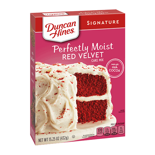 importshop24 Duncan Hines Perfectly Moist Cake Mix - Red Velvet Backmischung