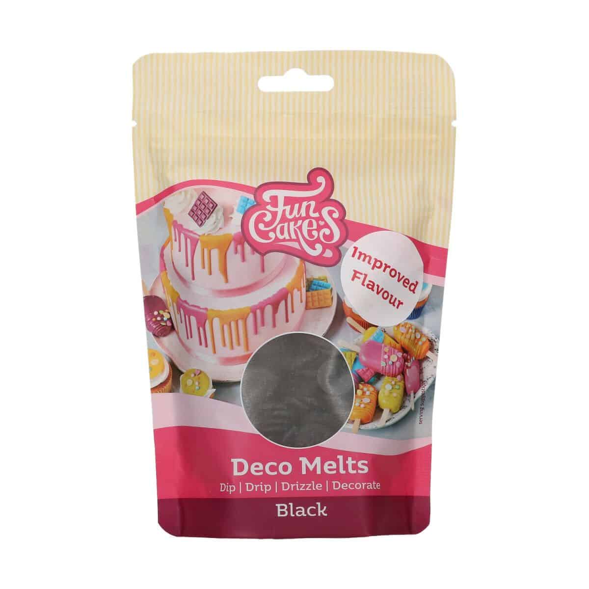 importshop24 Fun Cakes Deco Melts Black Schmelzdrops