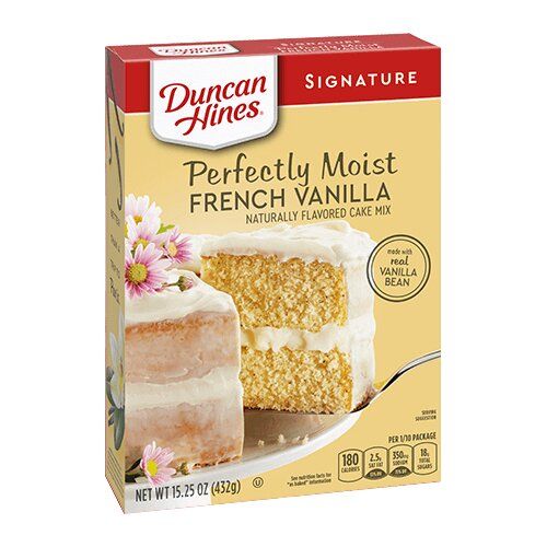 Duncan Hines Perfectly Moist Cake Mix - French Vanilla Backmischung