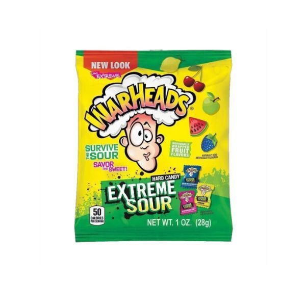 Warheads Extreme Sour Hard Candy 28g - Bonbons