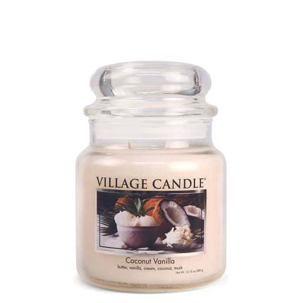 Village Candle mittleres Glas Coconut Vanilla Duftkerze