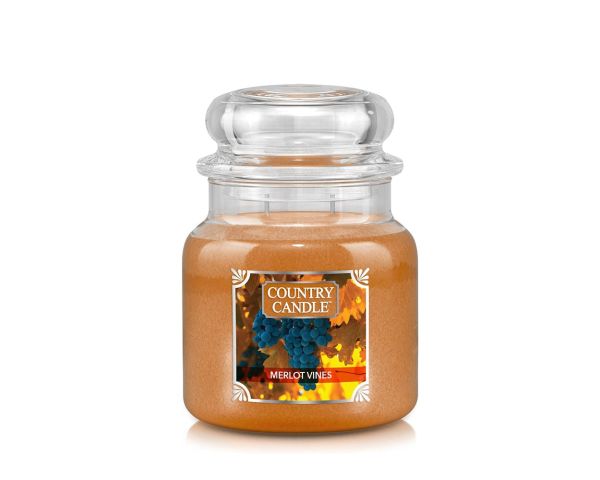 Country Candle mittleres Glas Merlot Vines - Duftkerze