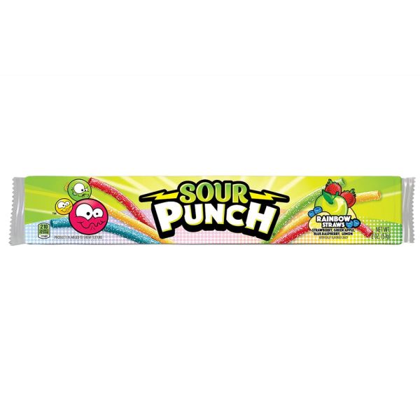 Sour Punch Straws Rainbow 57g - Fruchtgummi
