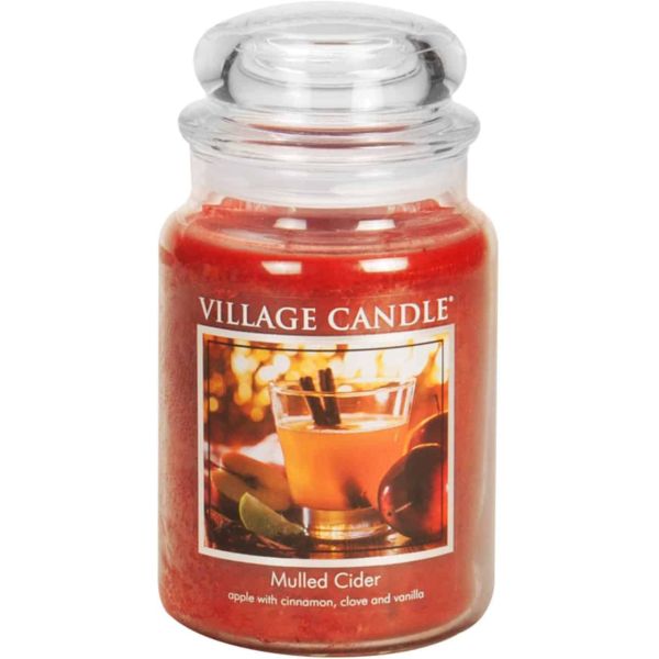 Village Candle großes Glas Mulled Cider Duftkerze