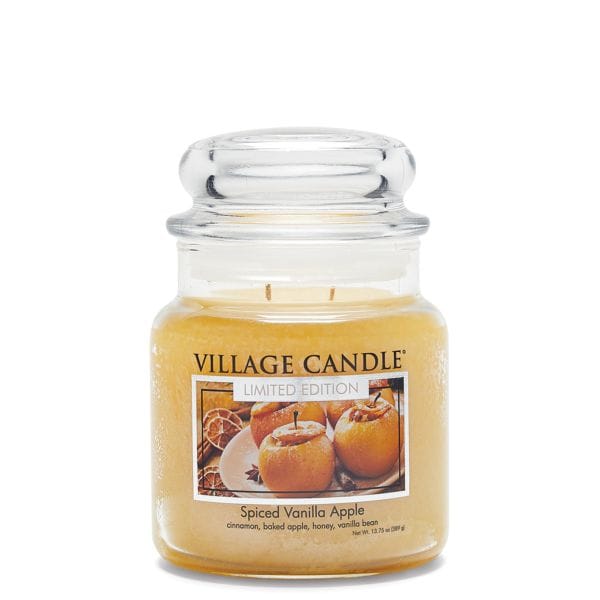 Village Candle mittleres Glas Spiced Vanilla Apple Duftkerze