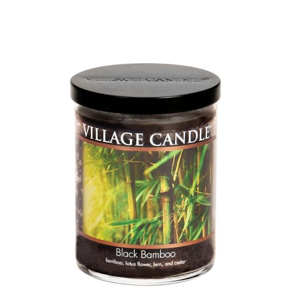 Village Candle Tumbler mittleres Glas Black Bamboo Duftkerze