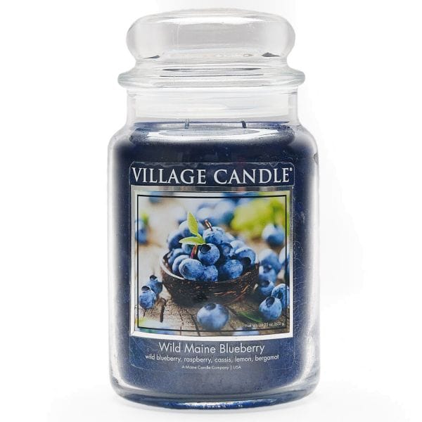 Village Candle großes Glas Wild Maine Blueberry Duftkerze