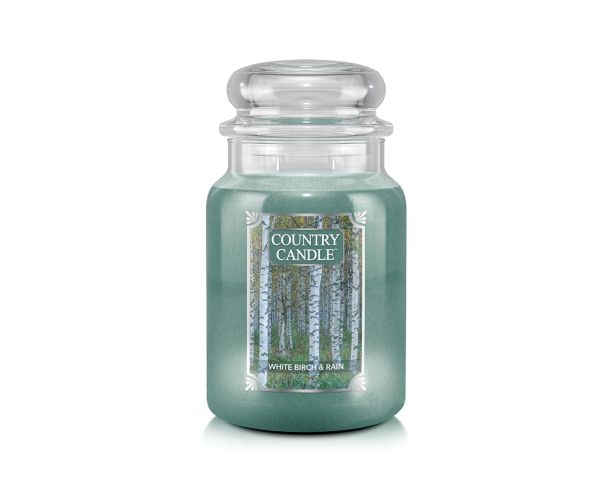 Country Candle großes Glas White Birch Rain - Duftkerze