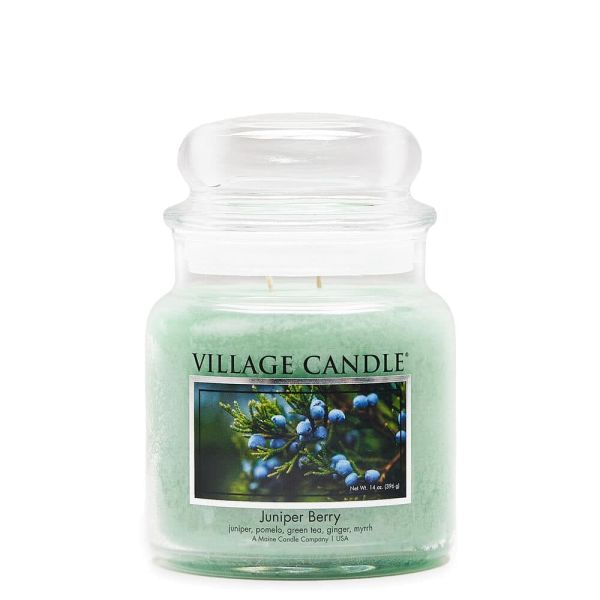 Village Candle mittleres Glas Juniper Berry Duftkerze