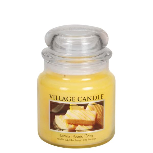 Village Candle mittleres Glas Lemon Pound Cake Duftkerze