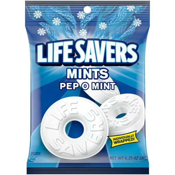 Life Savers Tüte - Mints Pep O Mint (177g) Lutschbonbons
