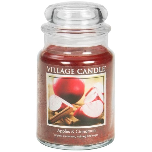 Village Candle großes Glas Apples and Cinnamon Duftkerze