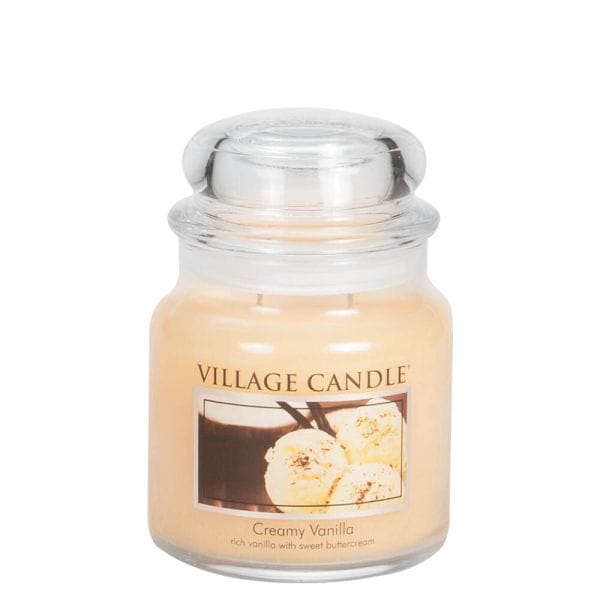 Village Candle mittleres Glas Creamy Vanilla Duftkerze
